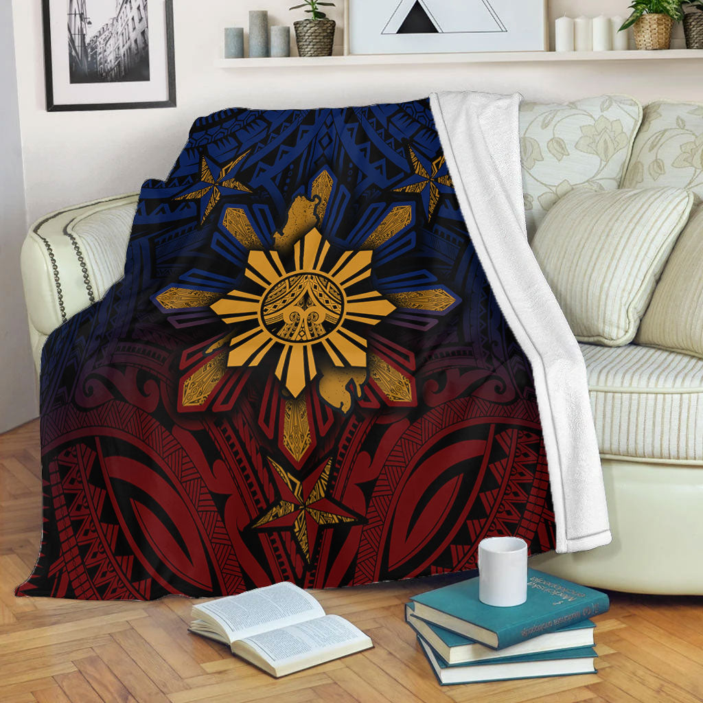Philippines Filipinos Premium Blanket Golden Sun Islands Tribal Style