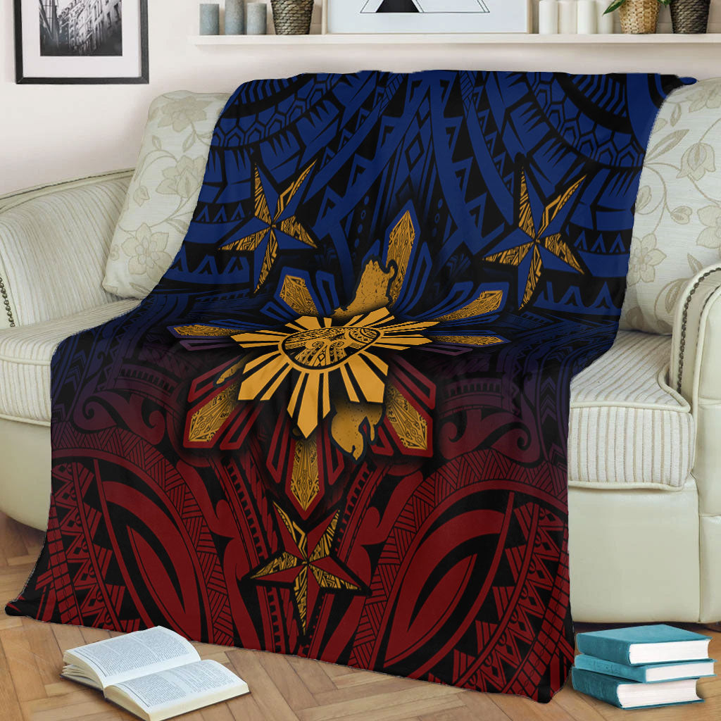 Philippines Filipinos Premium Blanket Golden Sun Islands Tribal Style