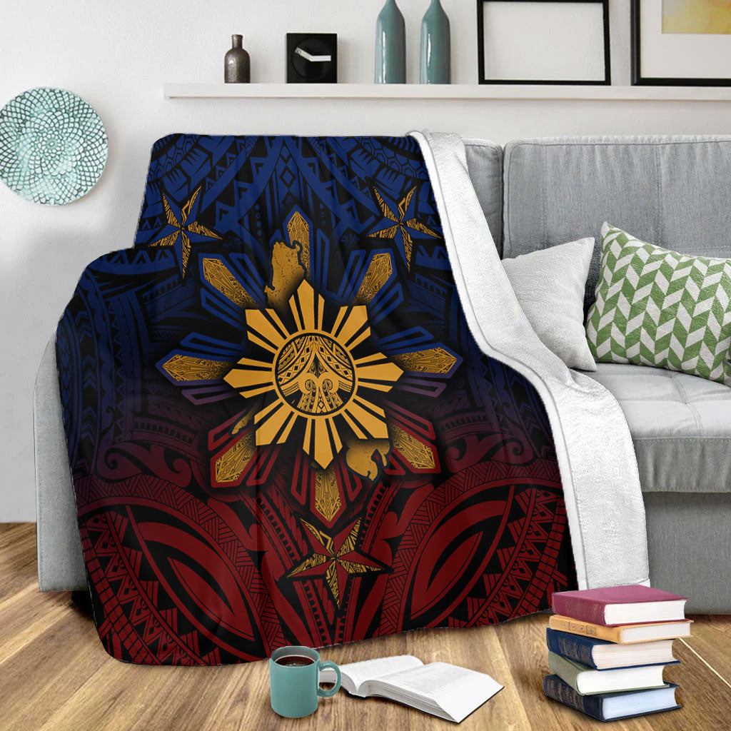 Philippines Filipinos Premium Blanket Golden Sun Islands Tribal Style