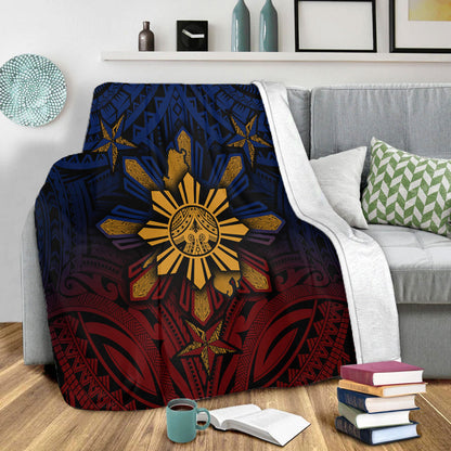 Philippines Filipinos Premium Blanket Golden Sun Islands Tribal Style