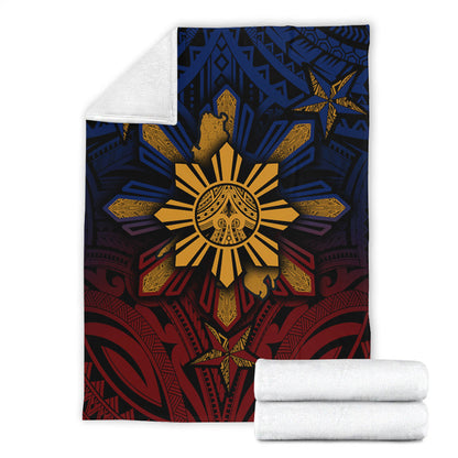 Philippines Filipinos Premium Blanket Golden Sun Islands Tribal Style