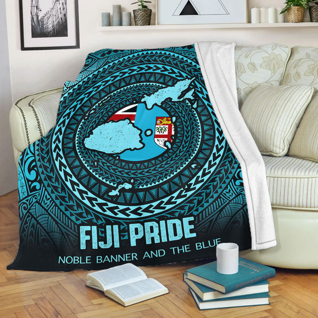 Fiji Premium Blanket Fiji Noble Banner and The Blue