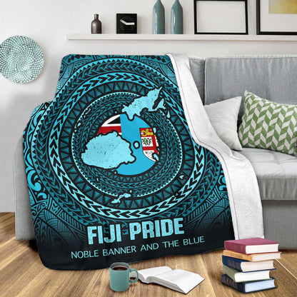 Fiji Premium Blanket Fiji Noble Banner and The Blue
