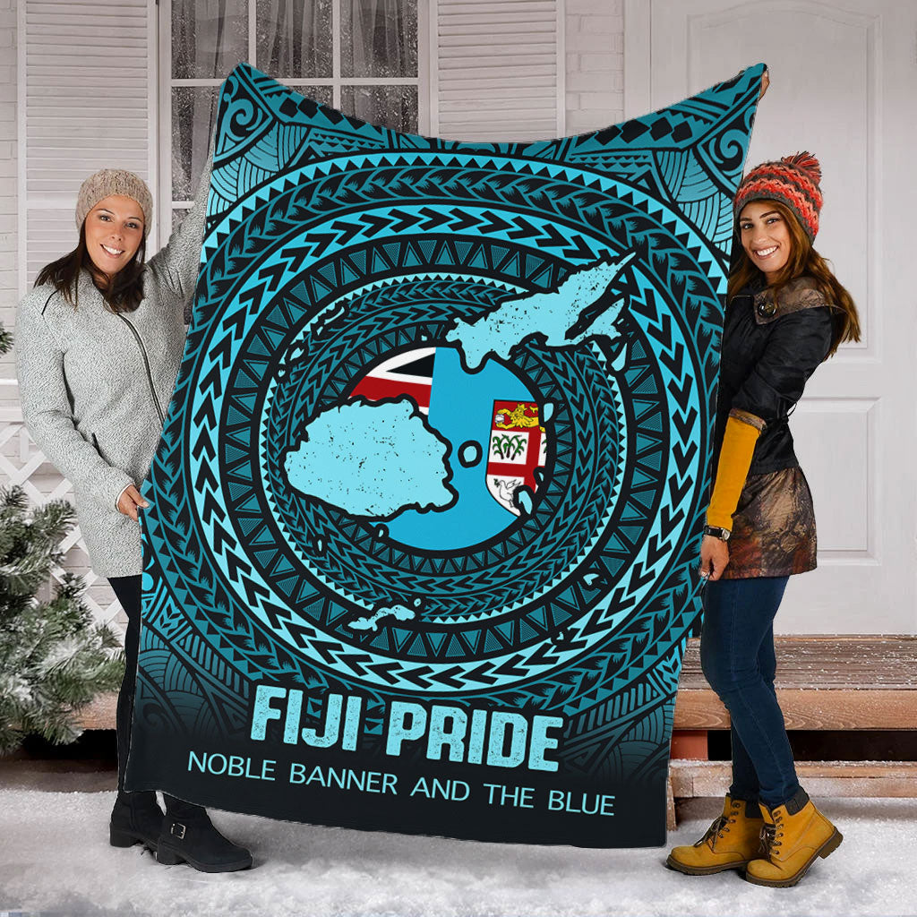 Fiji Premium Blanket Fiji Noble Banner and The Blue