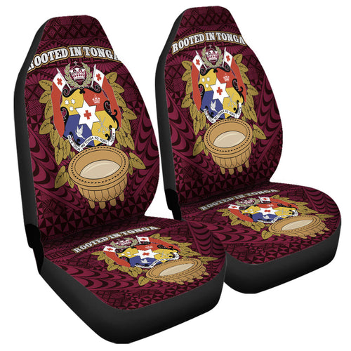 Tonga Car Seat Covers Rooted In Tonga Coat Of Arms Kava Bowl Ngatu Style