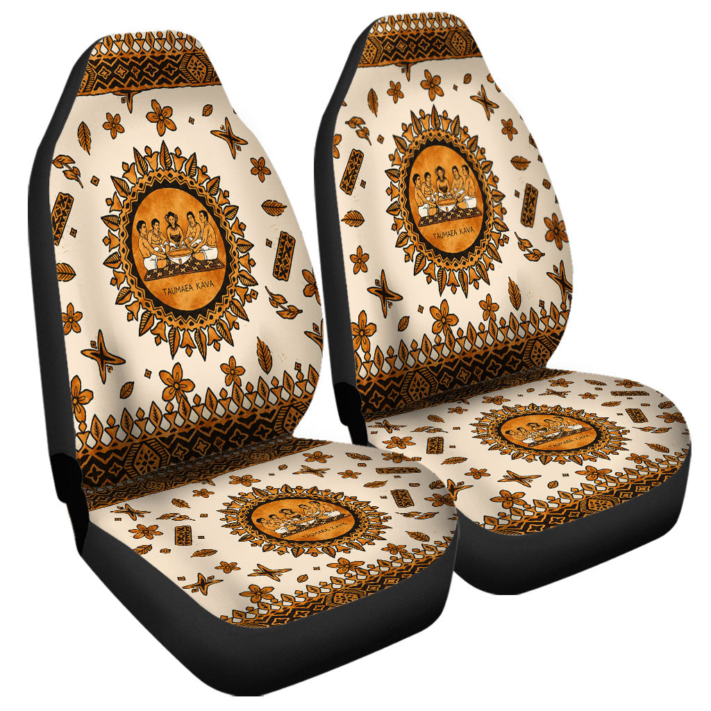 Tonga Car Seat Covers Taumafa Kava Ceremony Tapa Heritage Style