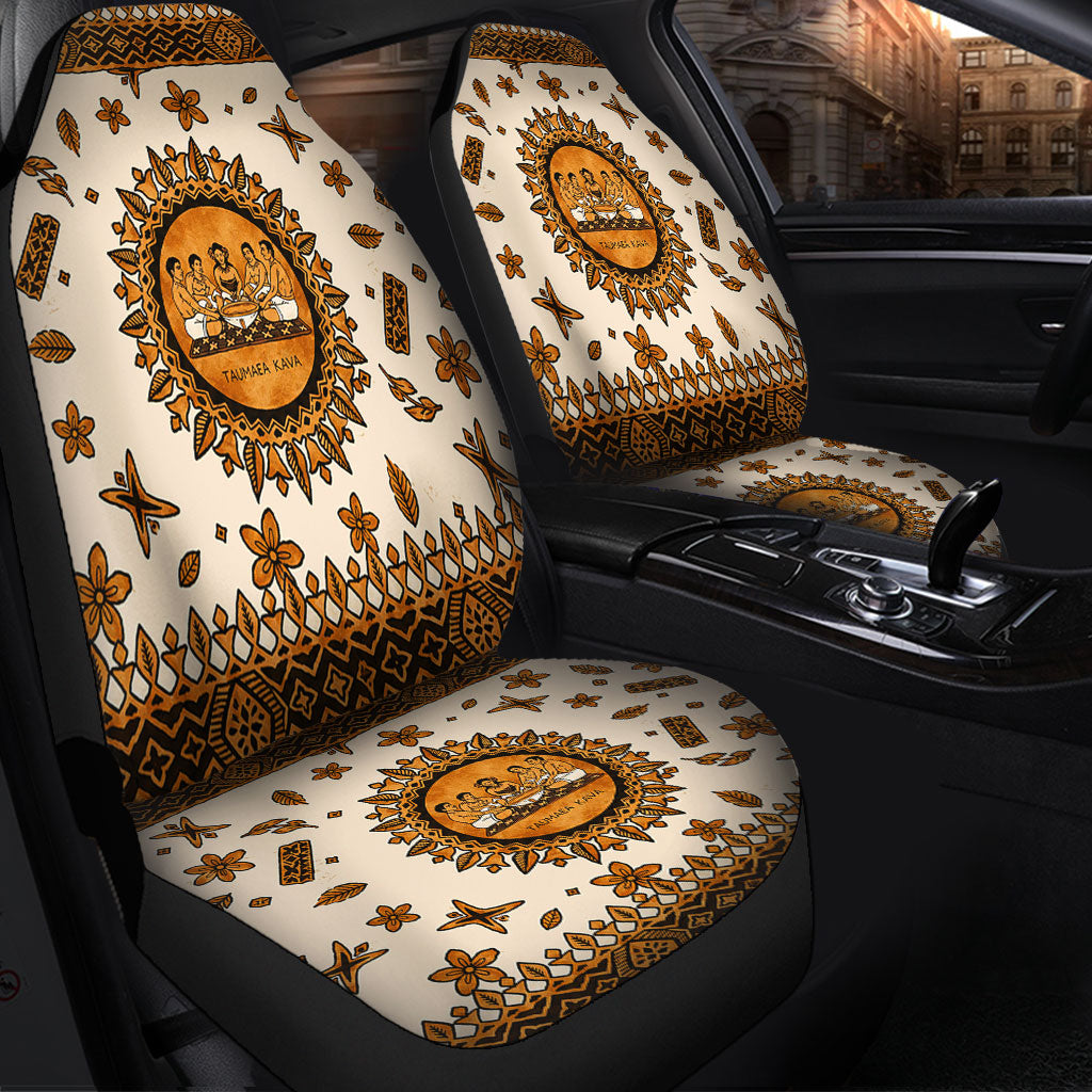 Tonga Car Seat Covers Taumafa Kava Ceremony Tapa Heritage Style
