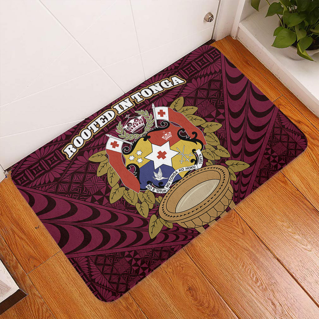 Tonga Doormat Rooted In Tonga Coat Of Arms Kava Bowl Ngatu Style