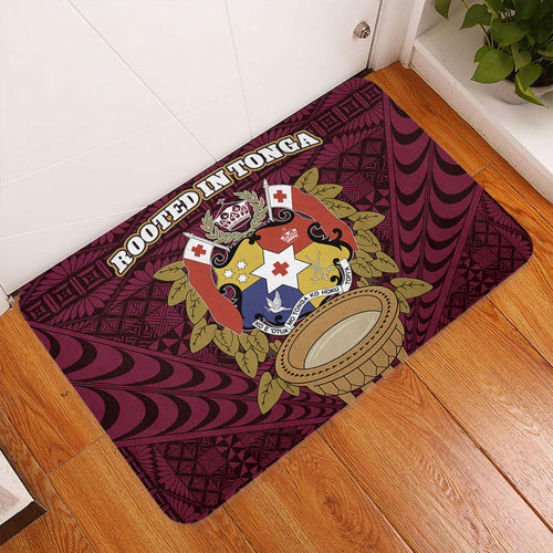 Tonga Doormat Rooted In Tonga Coat Of Arms Kava Bowl Ngatu Style