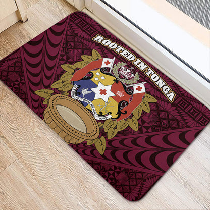 Tonga Doormat Rooted In Tonga Coat Of Arms Kava Bowl Ngatu Style
