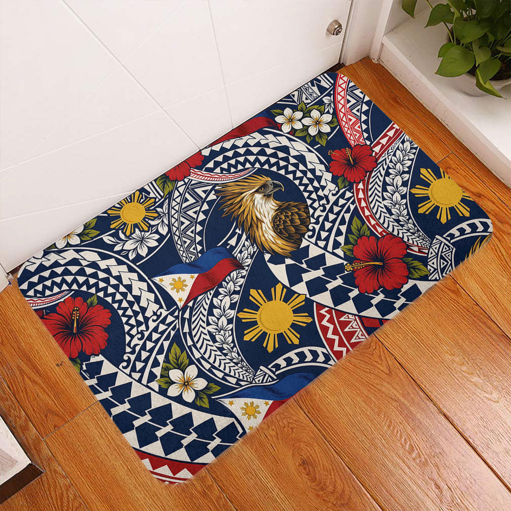 Philippines Filipinos Doormat Eagle Sun Flag Floral Tribal Style