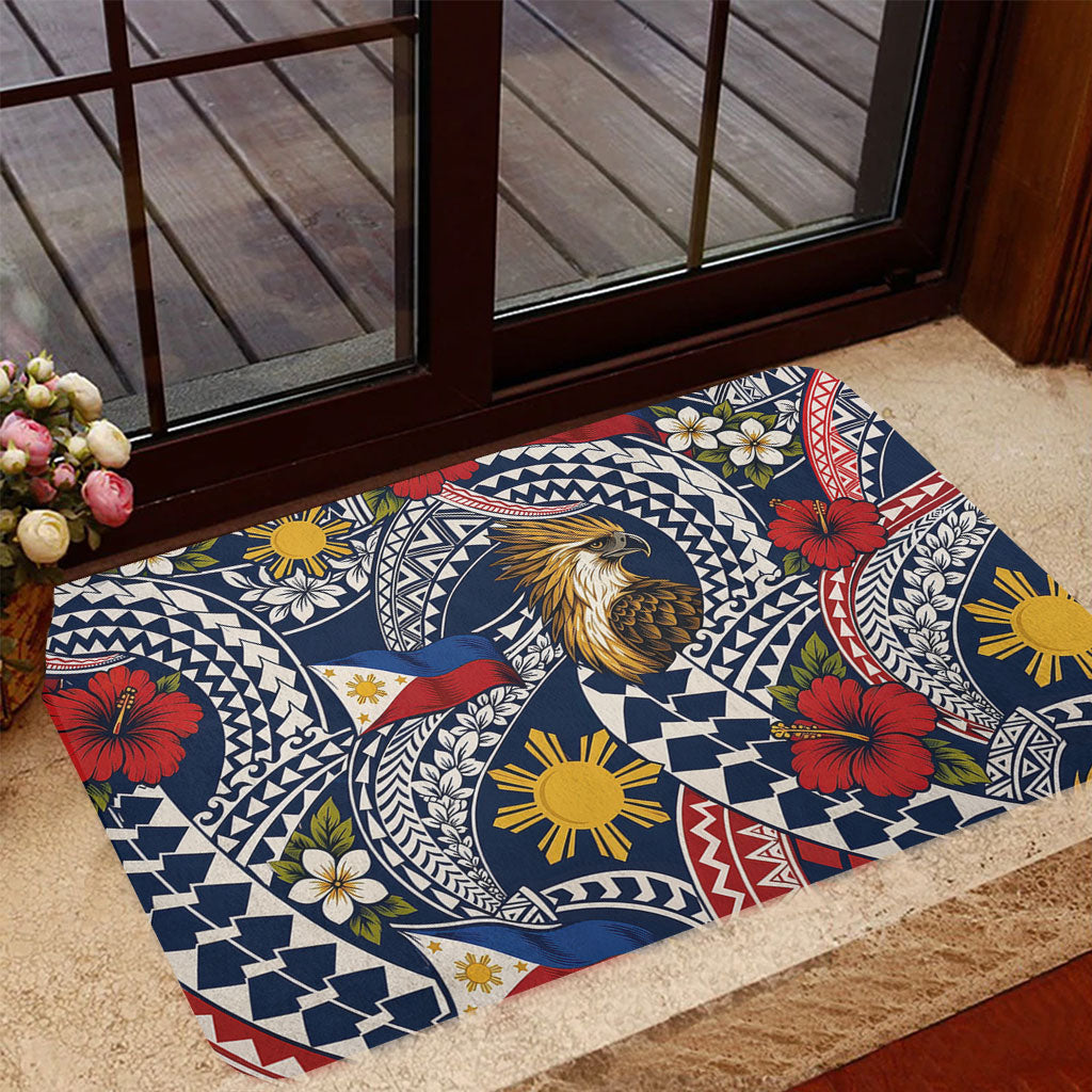 Philippines Filipinos Doormat Eagle Sun Flag Floral Tribal Style