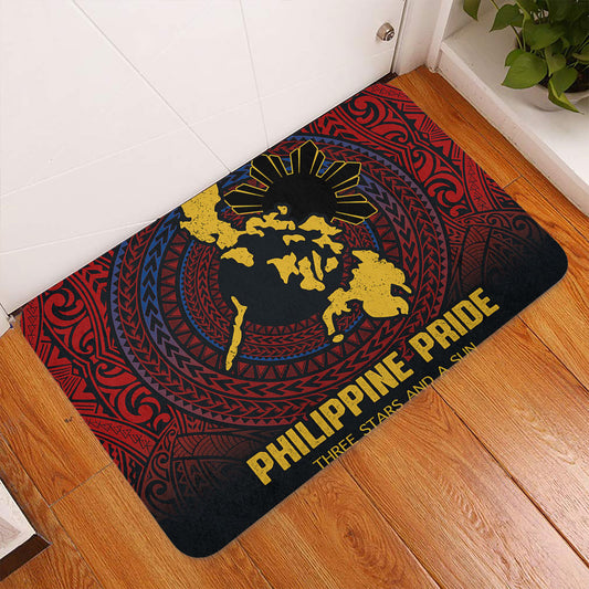 Philippines Filipinos Doormat Philippine Pride Three Stars and A Sun