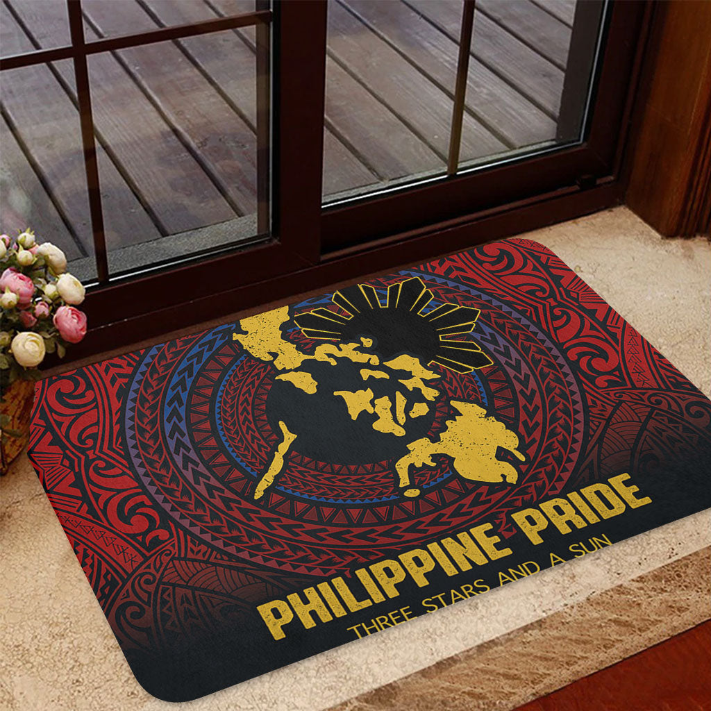 Philippines Filipinos Doormat Philippine Pride Three Stars and A Sun