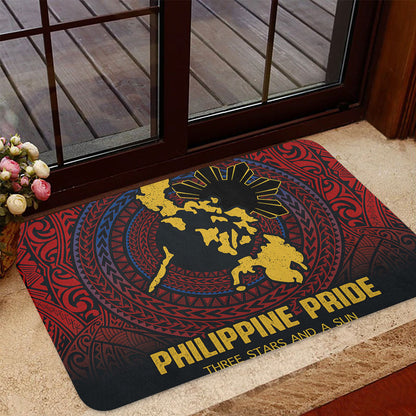Philippines Filipinos Doormat Philippine Pride Three Stars and A Sun