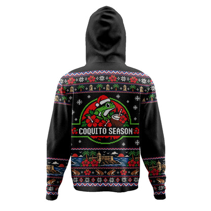 Puerto Rico Hoodie Coquito Season Puerto Rico Christmas Ugly Style