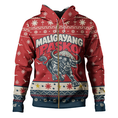Philippines Filipinos Hoodie Ugly Christmas Maligayang Pasko Filipino Carabao