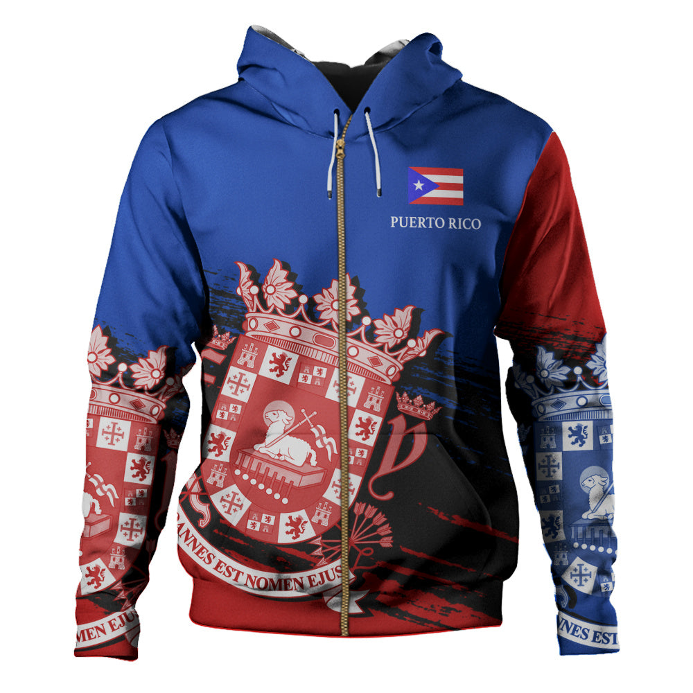 Puerto Rico Hoodie Coat Of Arms Pride Style