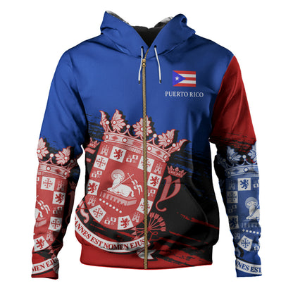 Puerto Rico Hoodie Coat Of Arms Pride Style