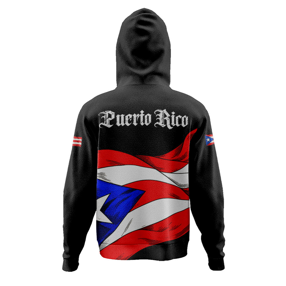 Puerto Rico Hoodie Coqui Flag Boricua Heritage