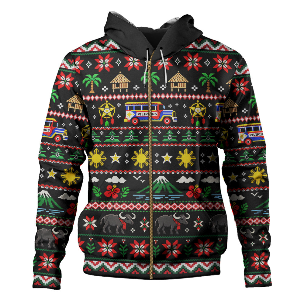 Philippines Filipinos Hoodie Maligayang Pasko Pattern Style