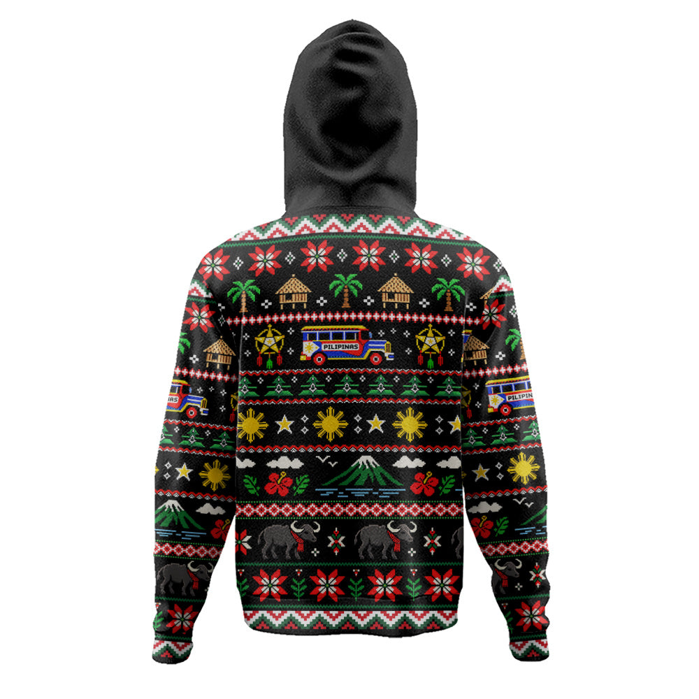 Philippines Filipinos Hoodie Maligayang Pasko Pattern Style