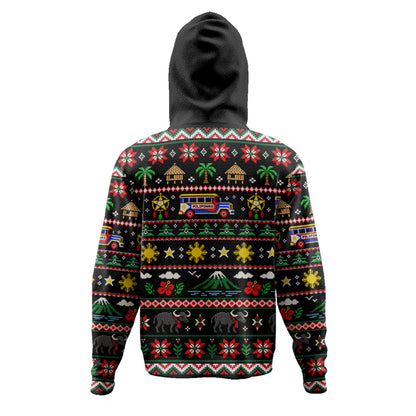 Philippines Filipinos Hoodie Maligayang Pasko Pattern Style