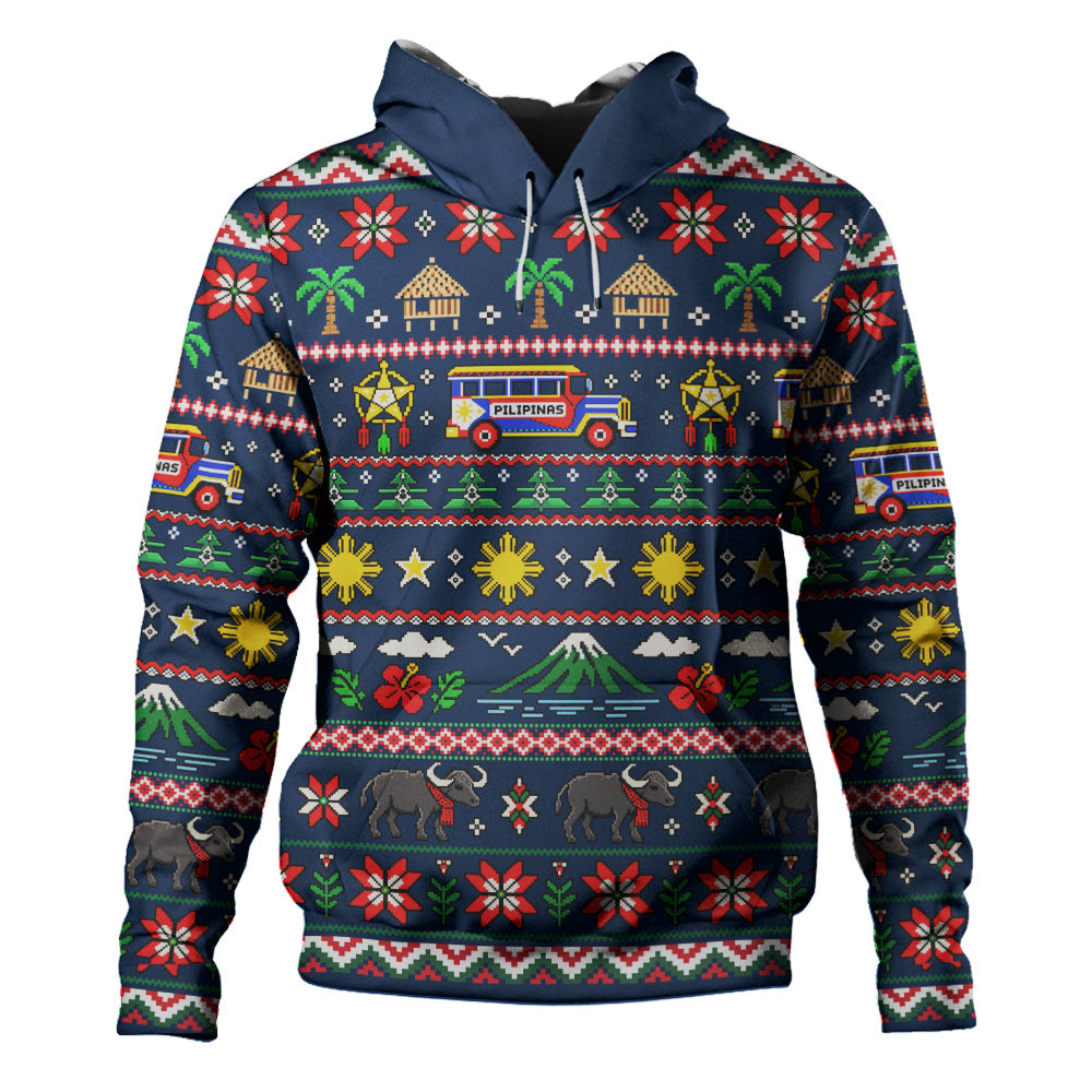 Philippines Filipinos Hoodie Maligayang Pasko Pattern Style