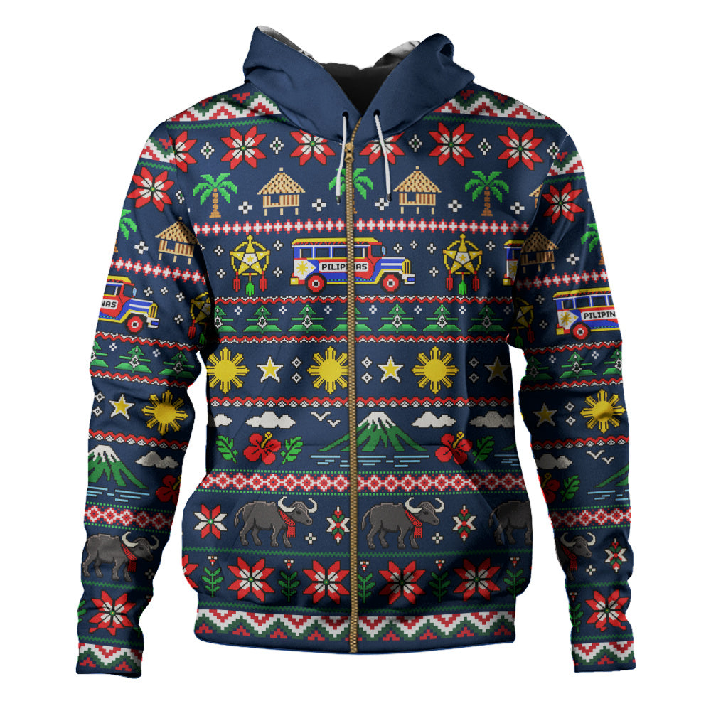 Philippines Filipinos Hoodie Maligayang Pasko Pattern Style