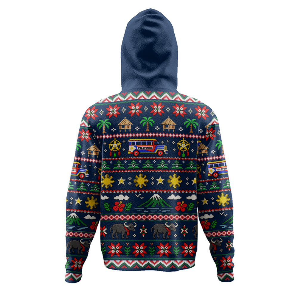 Philippines Filipinos Hoodie Maligayang Pasko Pattern Style