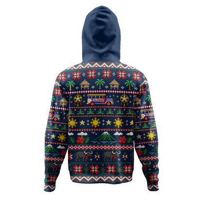Philippines Filipinos Hoodie Maligayang Pasko Pattern Style