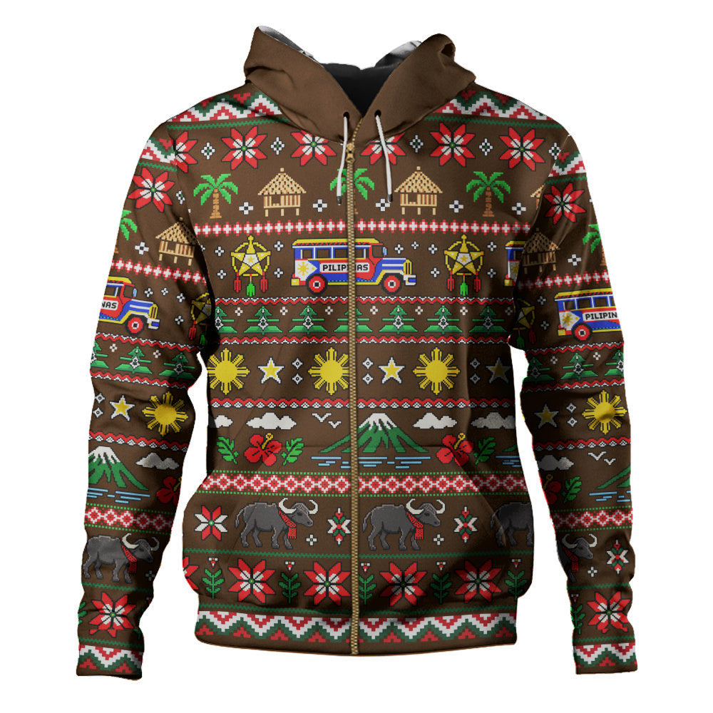 Philippines Filipinos Hoodie Maligayang Pasko Pattern Style
