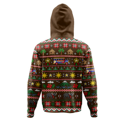 Philippines Filipinos Hoodie Maligayang Pasko Pattern Style