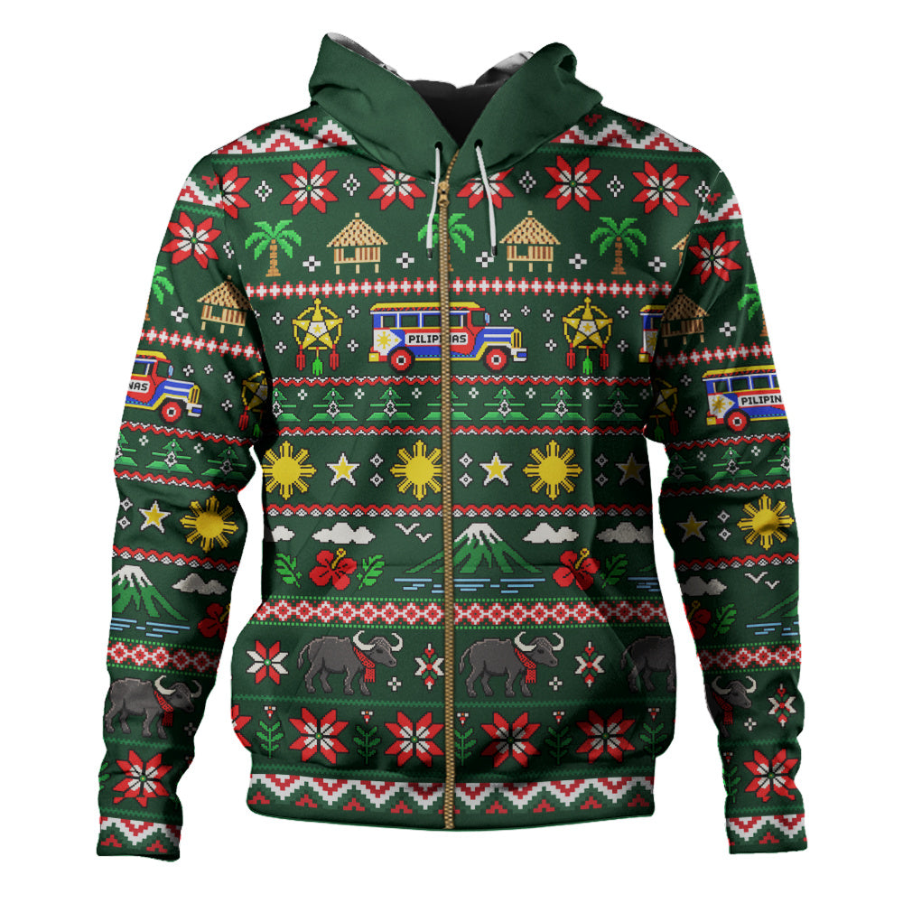 Philippines Filipinos Hoodie Maligayang Pasko Pattern Style