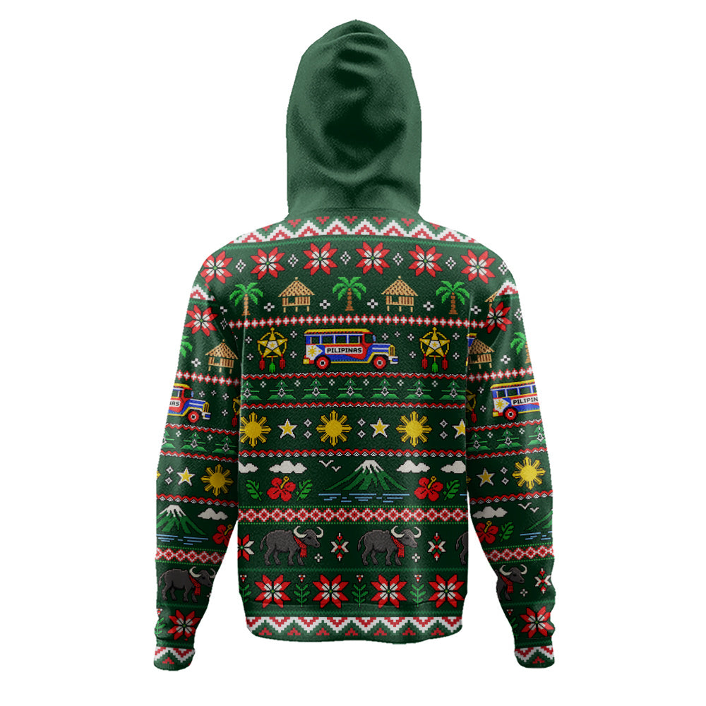 Philippines Filipinos Hoodie Maligayang Pasko Pattern Style
