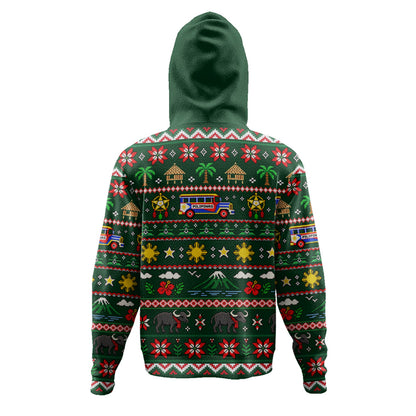 Philippines Filipinos Hoodie Maligayang Pasko Pattern Style