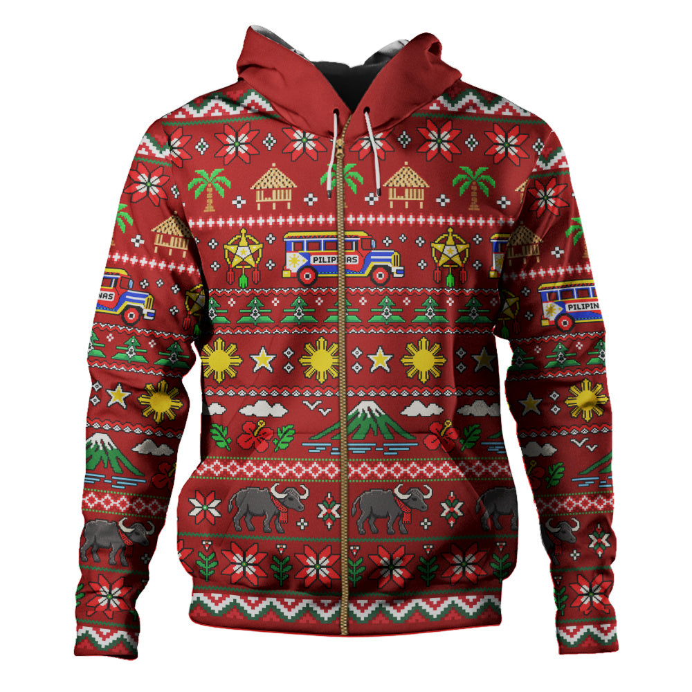Philippines Filipinos Hoodie Maligayang Pasko Pattern Style