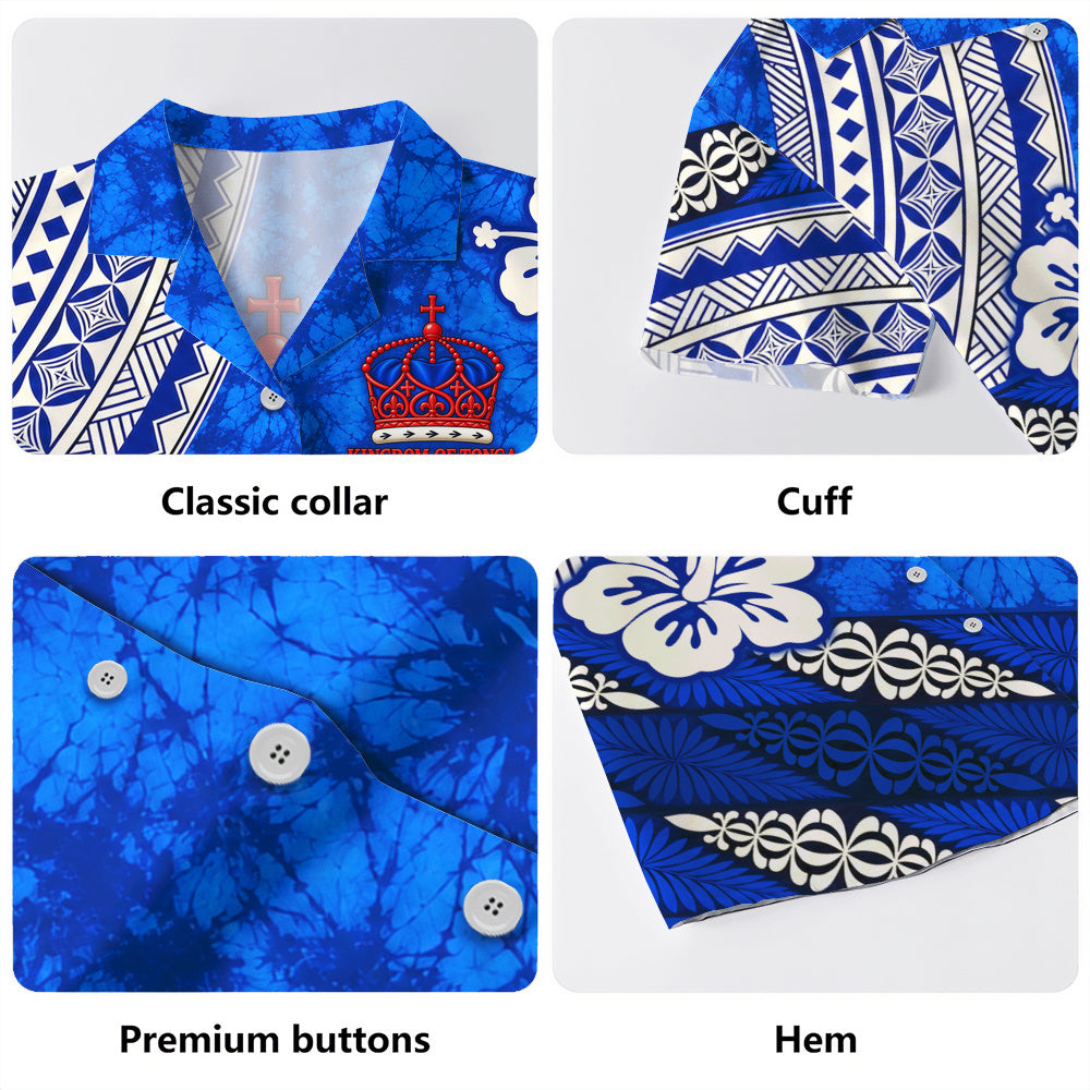 Tonga Hawaiian Shirt Kingdom Crown Polynesian Floral Pride