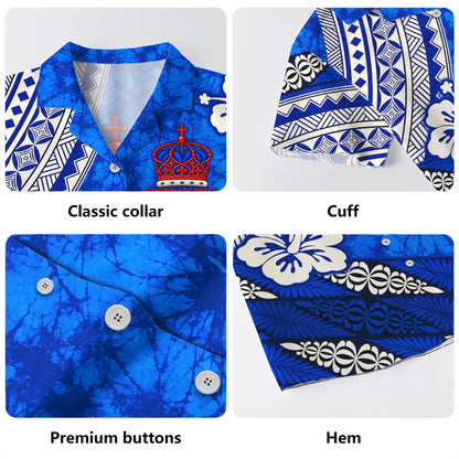 Tonga Hawaiian Shirt Kingdom Crown Polynesian Floral Pride