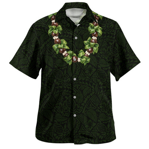 Hawaii Hawaiian Shirt Hawaiian By Blood Kukui Lei Island Heritage