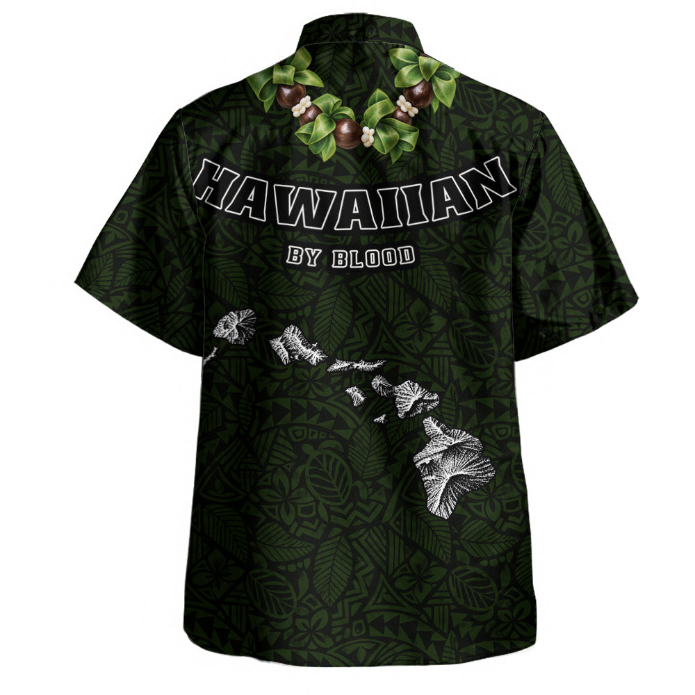 Hawaii Hawaiian Shirt Hawaiian By Blood Kukui Lei Island Heritage