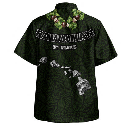 Hawaii Hawaiian Shirt Hawaiian By Blood Kukui Lei Island Heritage