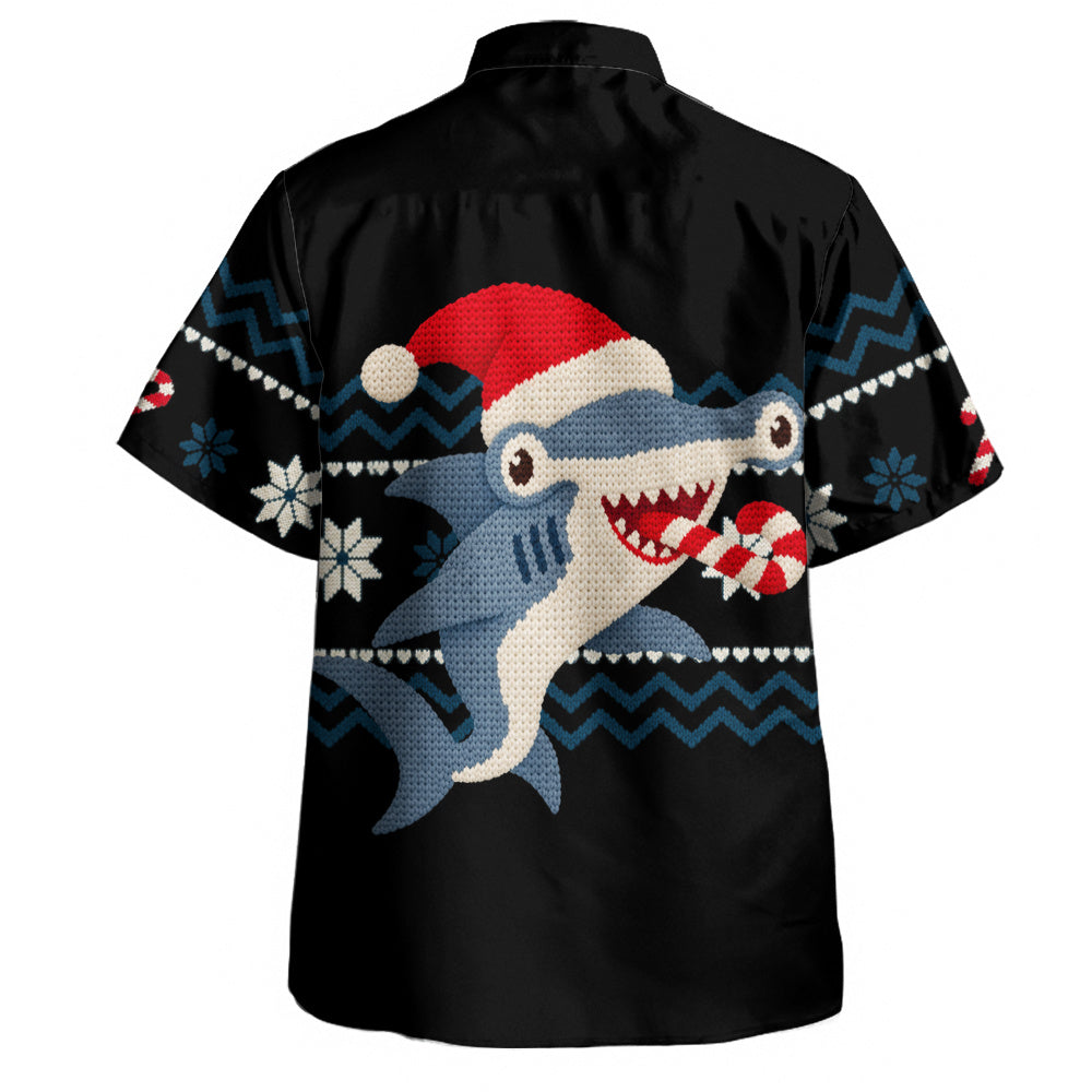Hawaii Hawaiian Shirt The Hungry Hammerhead Shark Christmas