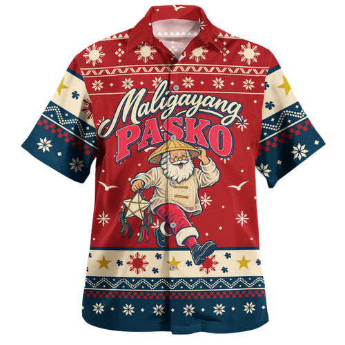 Philippines Filipinos Hawaiian Shirt Ugly Christmas Maligayang Pasko Filipino Santa Claus