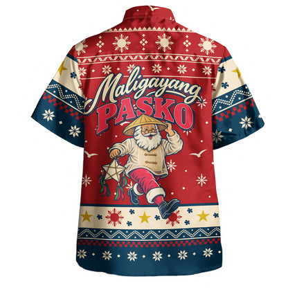 Philippines Filipinos Hawaiian Shirt Ugly Christmas Maligayang Pasko Filipino Santa Claus