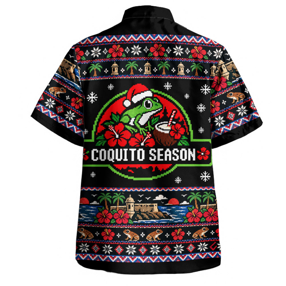 Puerto Rico Hawaiian Shirt Coquito Season Puerto Rico Christmas Ugly Style