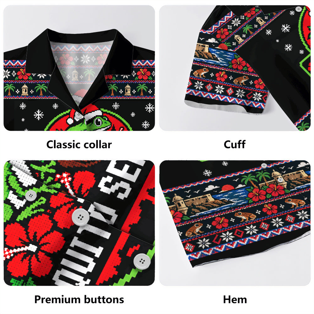 Puerto Rico Hawaiian Shirt Coquito Season Puerto Rico Christmas Ugly Style