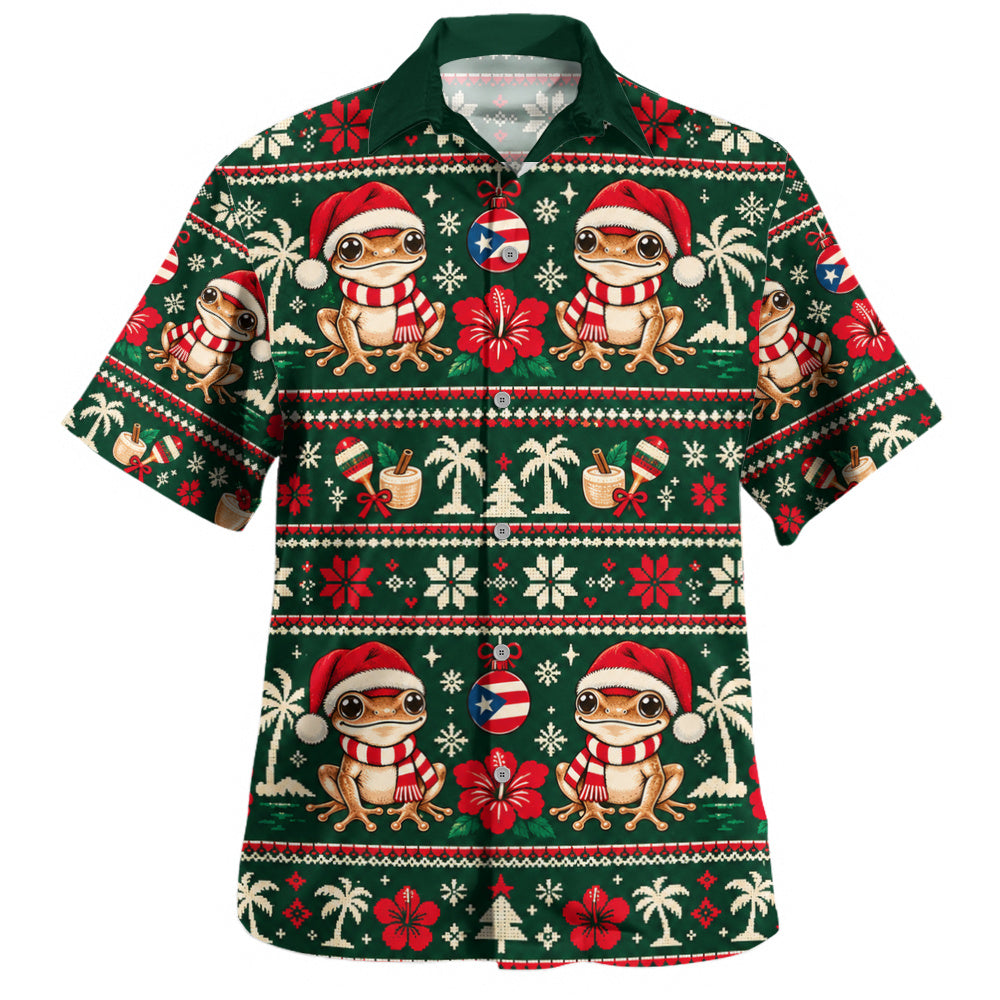 Puerto Rico Hawaiian Shirt Coquito Season Pattern