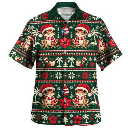 Puerto Rico Hawaiian Shirt Coquito Season Pattern