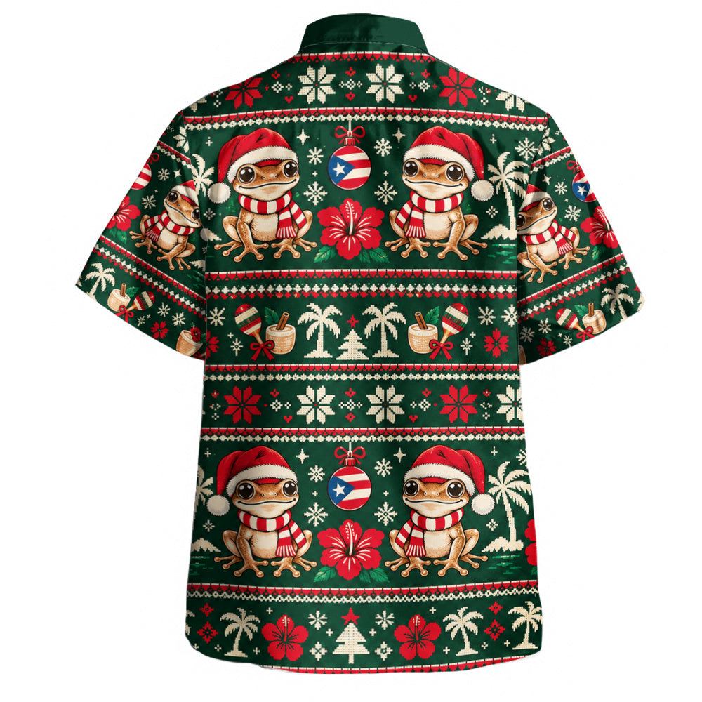 Puerto Rico Hawaiian Shirt Coquito Season Pattern